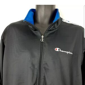 Champion Athletic Track Jacket Adult XXXL Black Labels Sleeve Coat Track Men